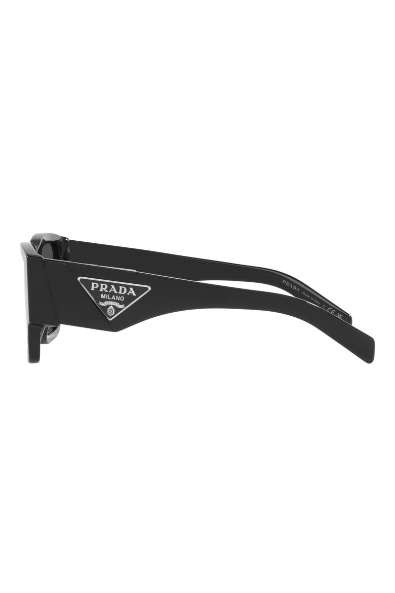 55mm Square Sunglasses, Alternate, color, BLACK