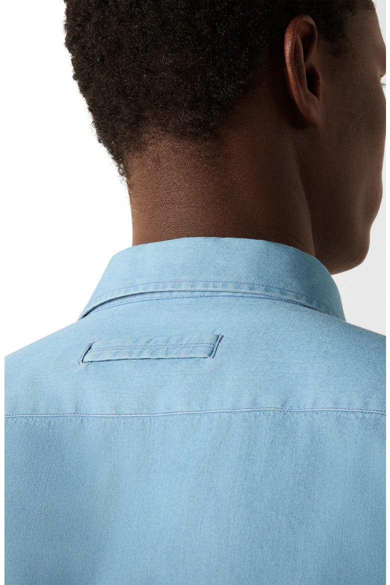 Denim Button-Up Shirt, Alternate, color, LIGHT BLUE