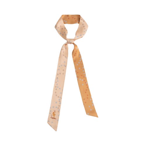 Lost Pattern Nyc "neon Tiger" Silk Skinny Scarf In Brown