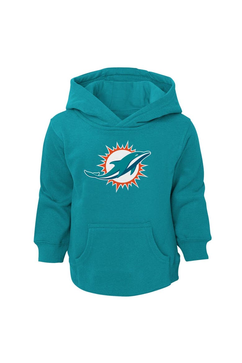 Toddler Aqua Miami Dolphins Logo Pullover Hoodie, Main, color, Aqua