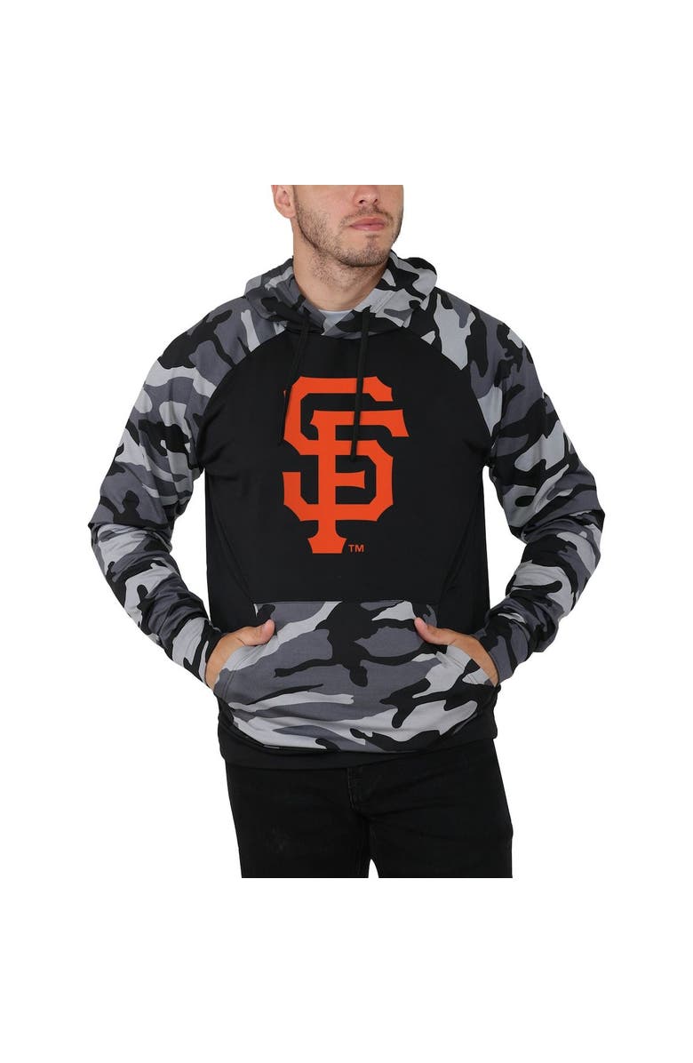 FOCO Men's FOCO Black San Francisco Giants Camo Raglan Pullover Hoodie, Alternate, color,