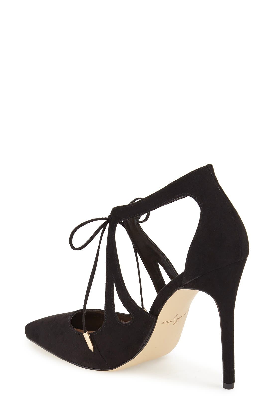 by Zendaya 'Aaron' Pointy Toe Pump, Alternate, color, BLACK SUEDE