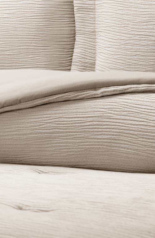 Homespun Double Gauze 3-piece Comforter Set In Brown