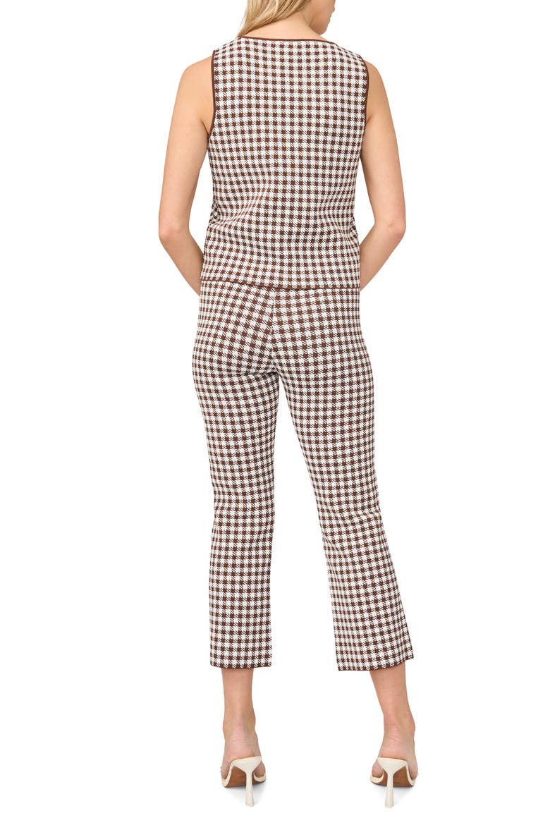 Gingham Jacquard Sweater Tank, Alternate, color, CHOCOLATE FUDGE