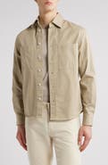 BOSS Owen Cotton Twill Button-Up Shirt Jacket