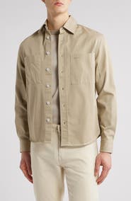 BOSS Owen Cotton Twill Button-Up Shirt Jacket