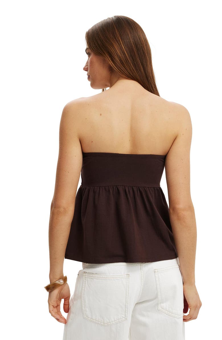 Cotton On Women's Babydoll Tube, Alternate, color, Dark Oak