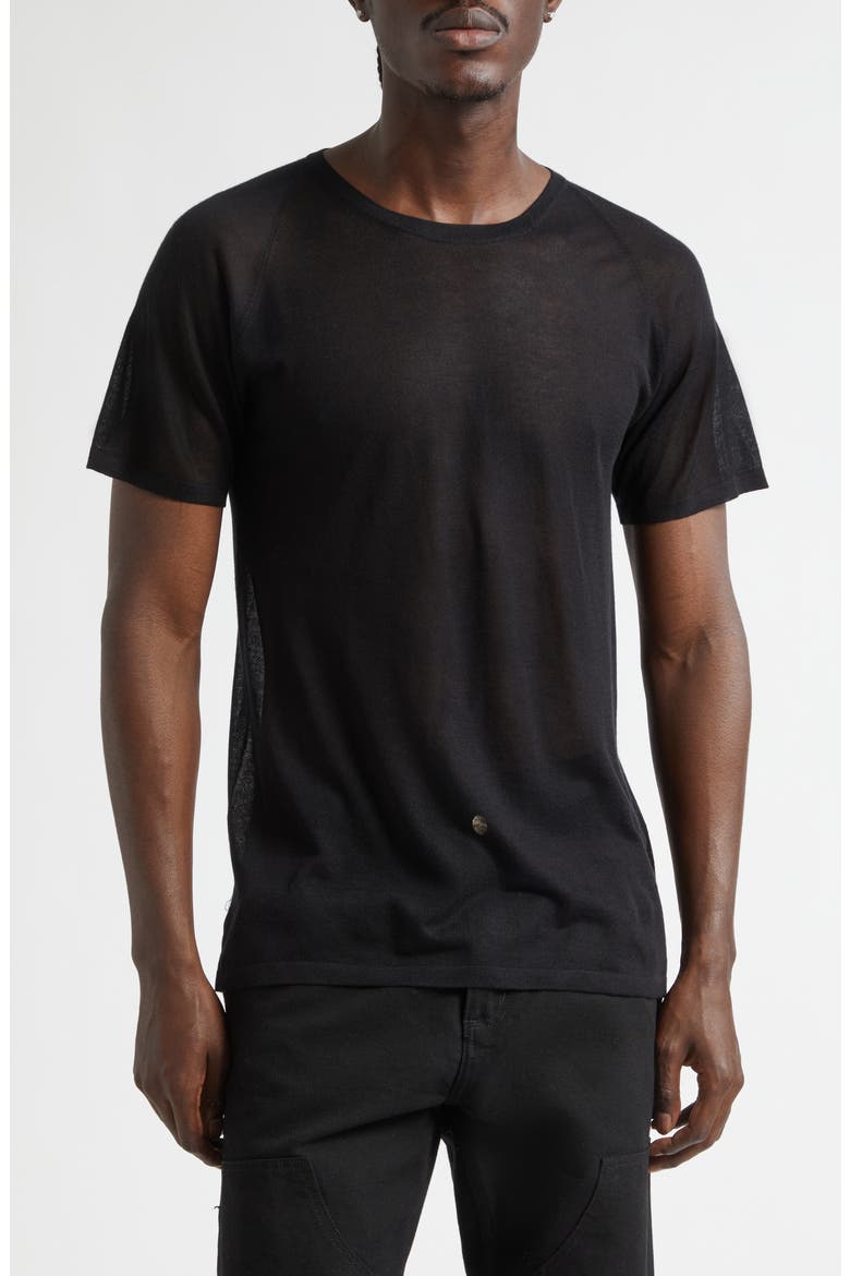 Raglan Sleeve T-Shirt, Main, color, BLACK