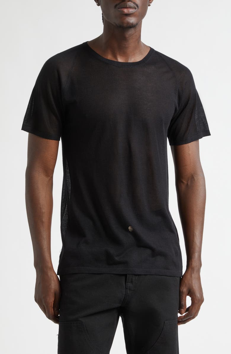 FRENCKENBERGER Raglan Sleeve T-Shirt, Main, color, Black