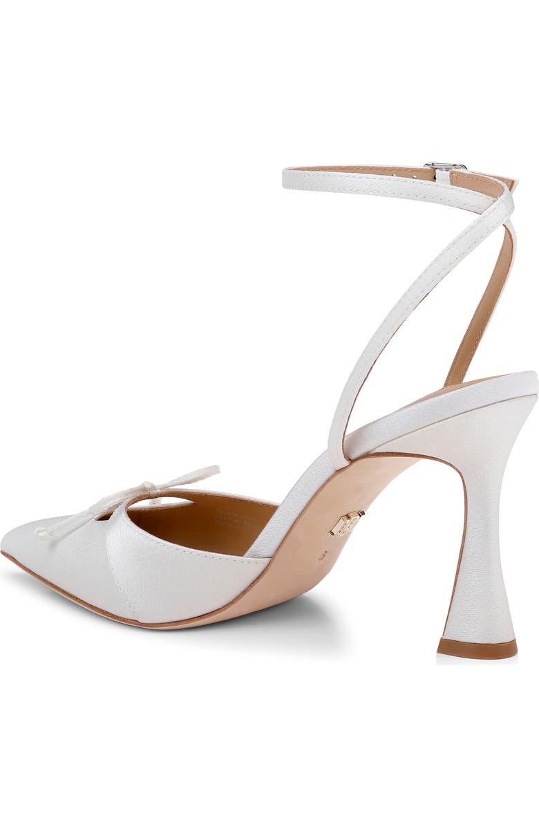 Badgley Mischka Collection Yara II Ankle Strap Pump, Alternate, color, White Crepe