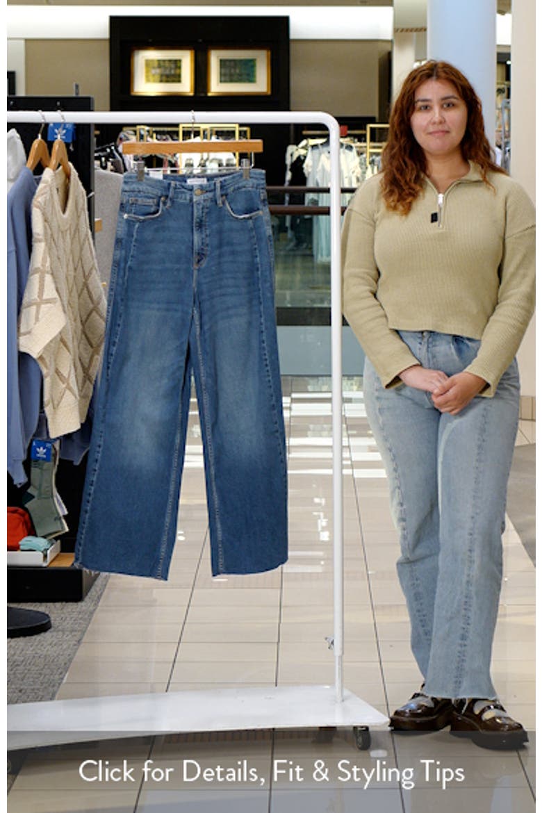 Good Skate Raw Hem Ankle Wide Leg Jeans video