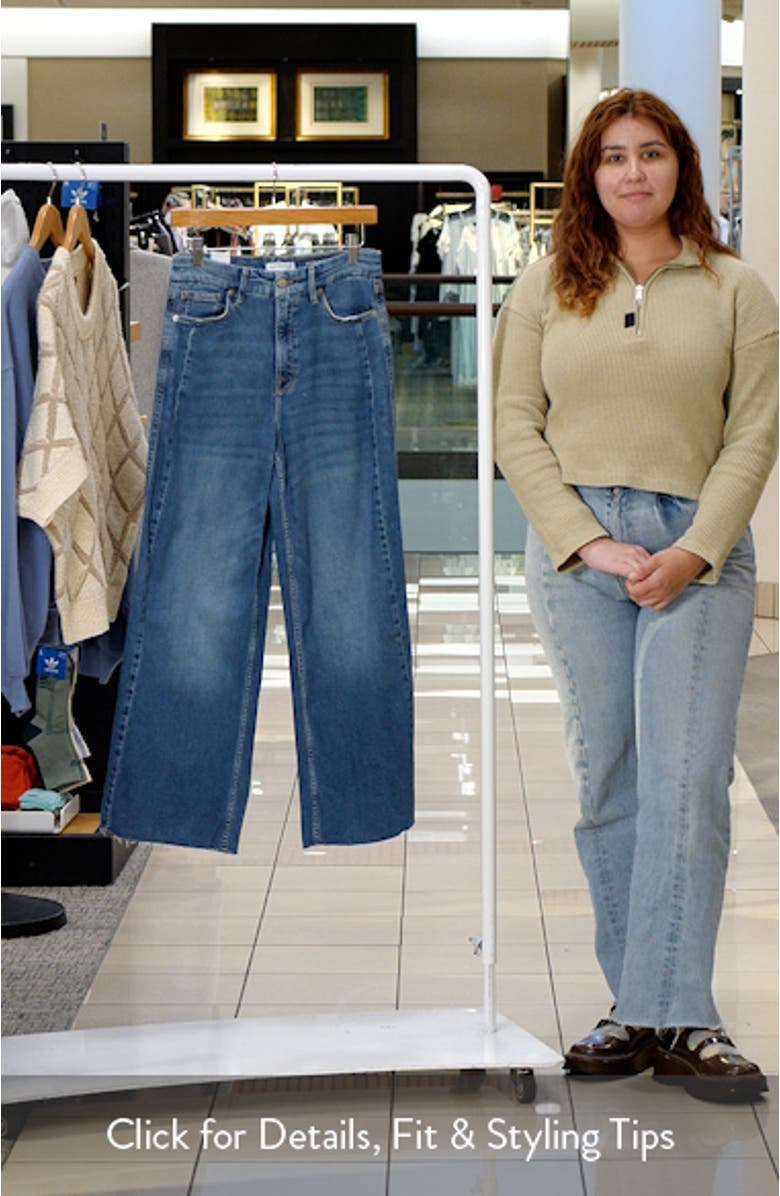 Good Skate Raw Hem Ankle Wide Leg Jeans, sales video thumbnail