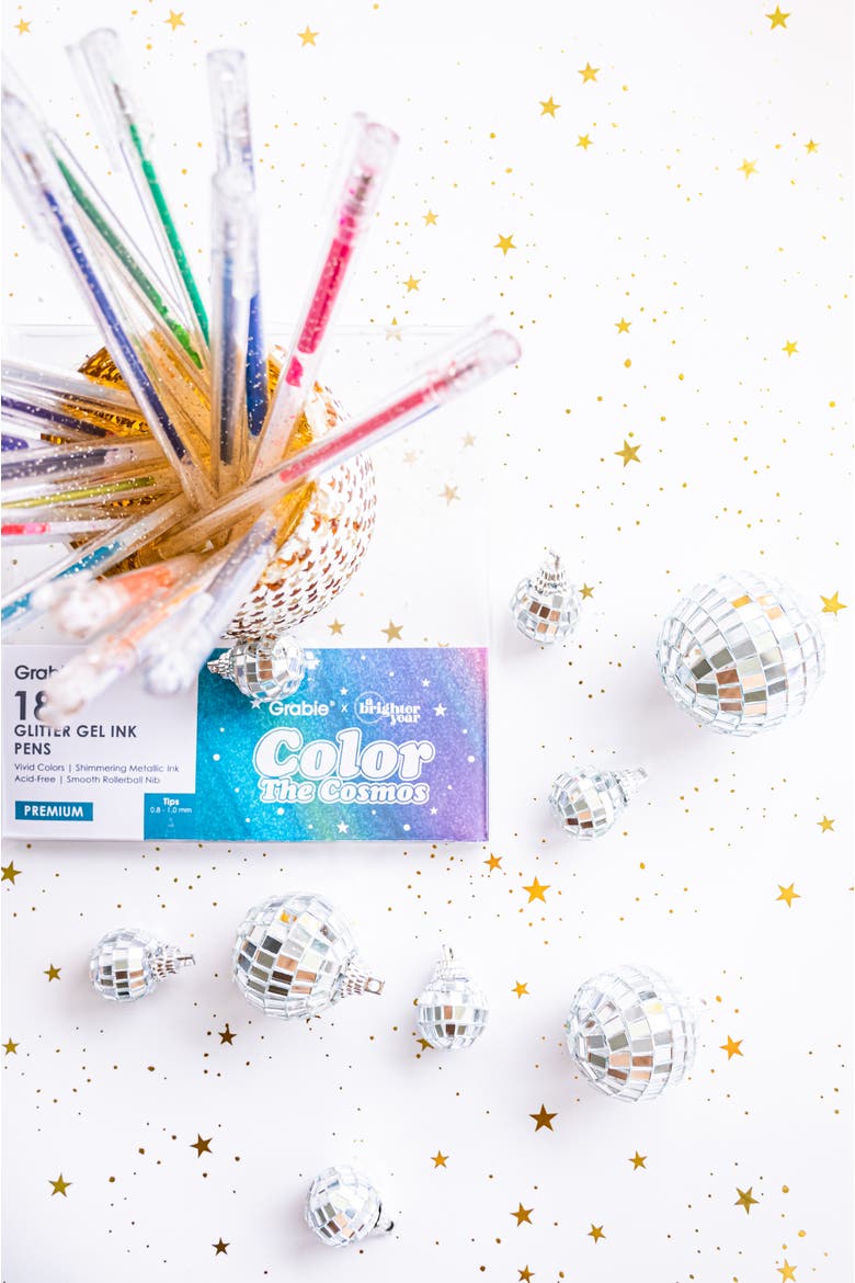 Color The Cosmos Glitter Gel Pens, Alternate, color, Multicolor