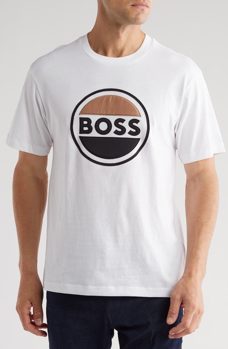 BOSS Tessin Logo Cotton T-Shirt, Main, color,