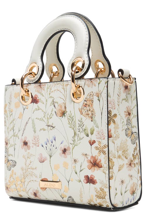 Aldo Sunblingy Faux Leather Crossbody Bag In Ivory Multi