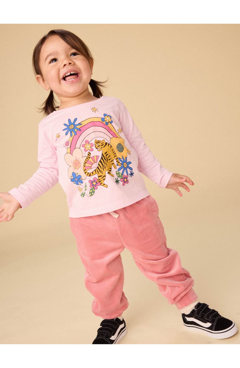 Tea Collection Easy Fit Very Velour Joggers, Alternate, color, Mauveglow