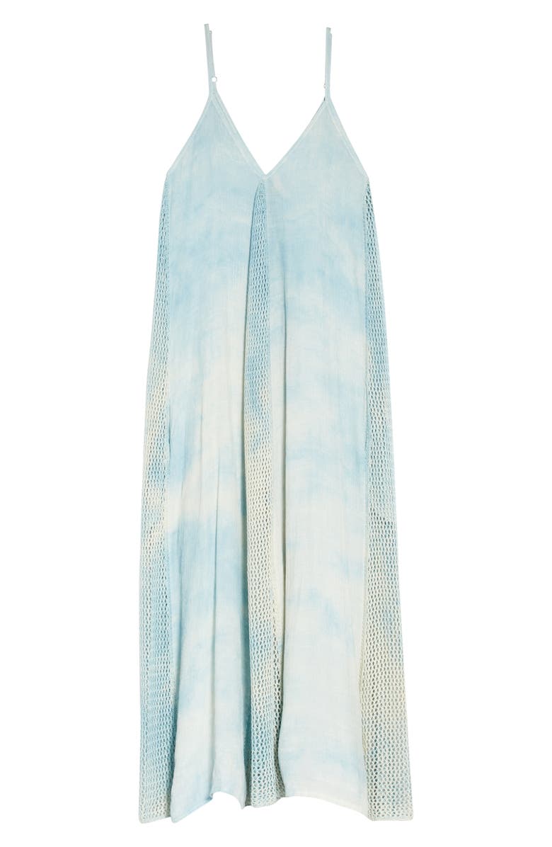 Elan Crochet Godet Cover-Up Maxi Dress, Alternate, color, 