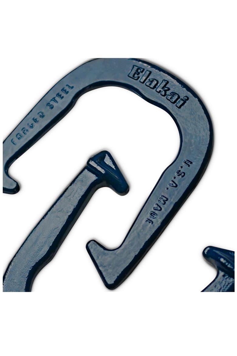 Forged Steel Outlander Horseshoe Set, Alternate, color, Blue Red
