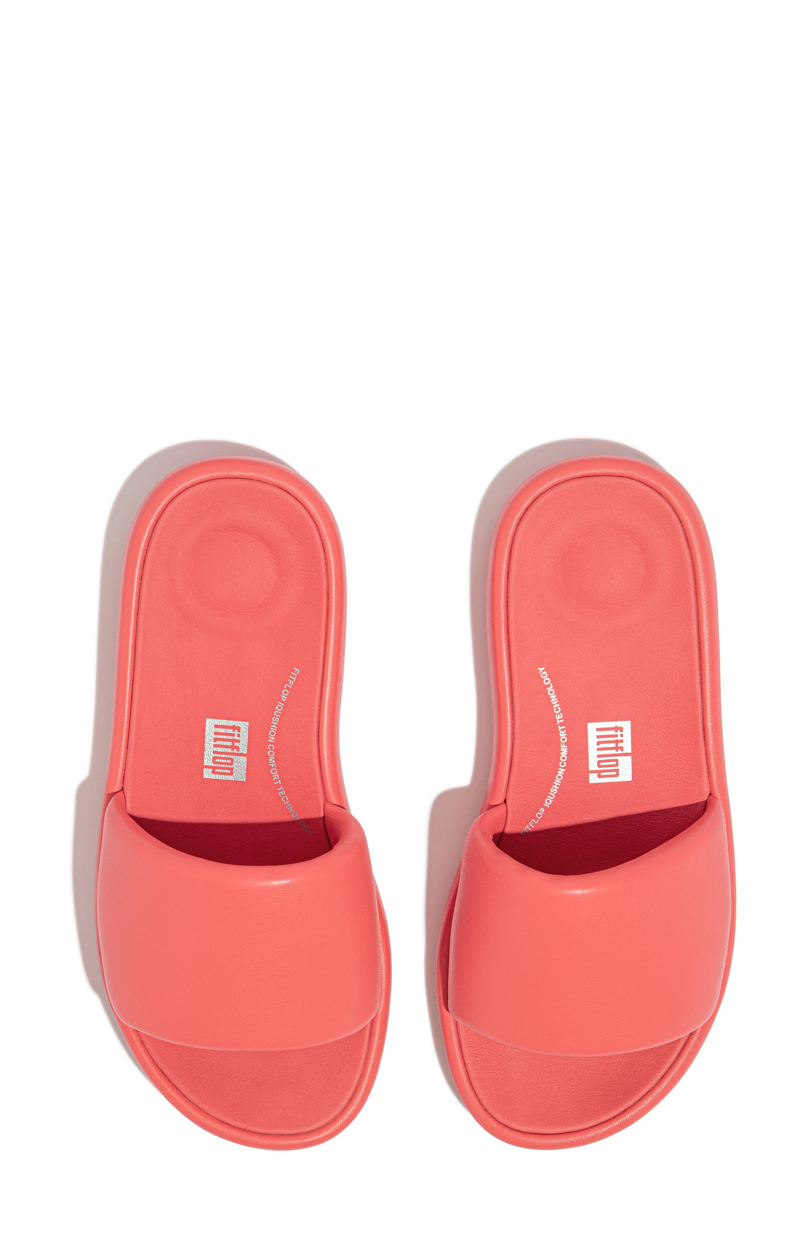 FitFlop iQushion D-Luxe Slide Sandal, Alternate, color, Rosy Coral