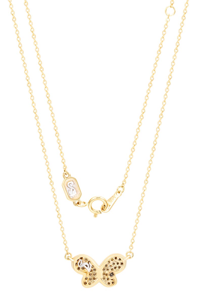 SUZY LEVIAN DIAMONDS Diamond Butterfly Pendant Necklace, Alternate, color, Yellow Gold