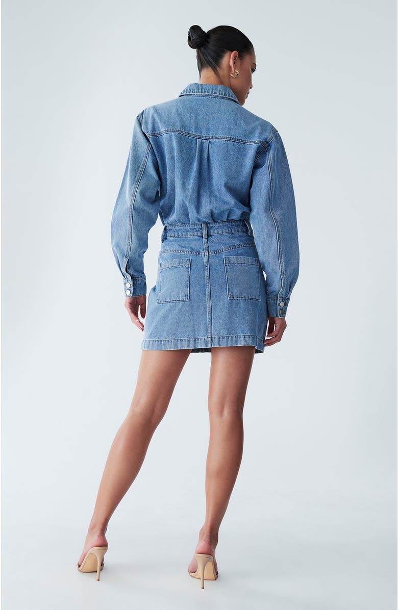 BWLDR Cannes Dress, Alternate, color, Light Blue Wash