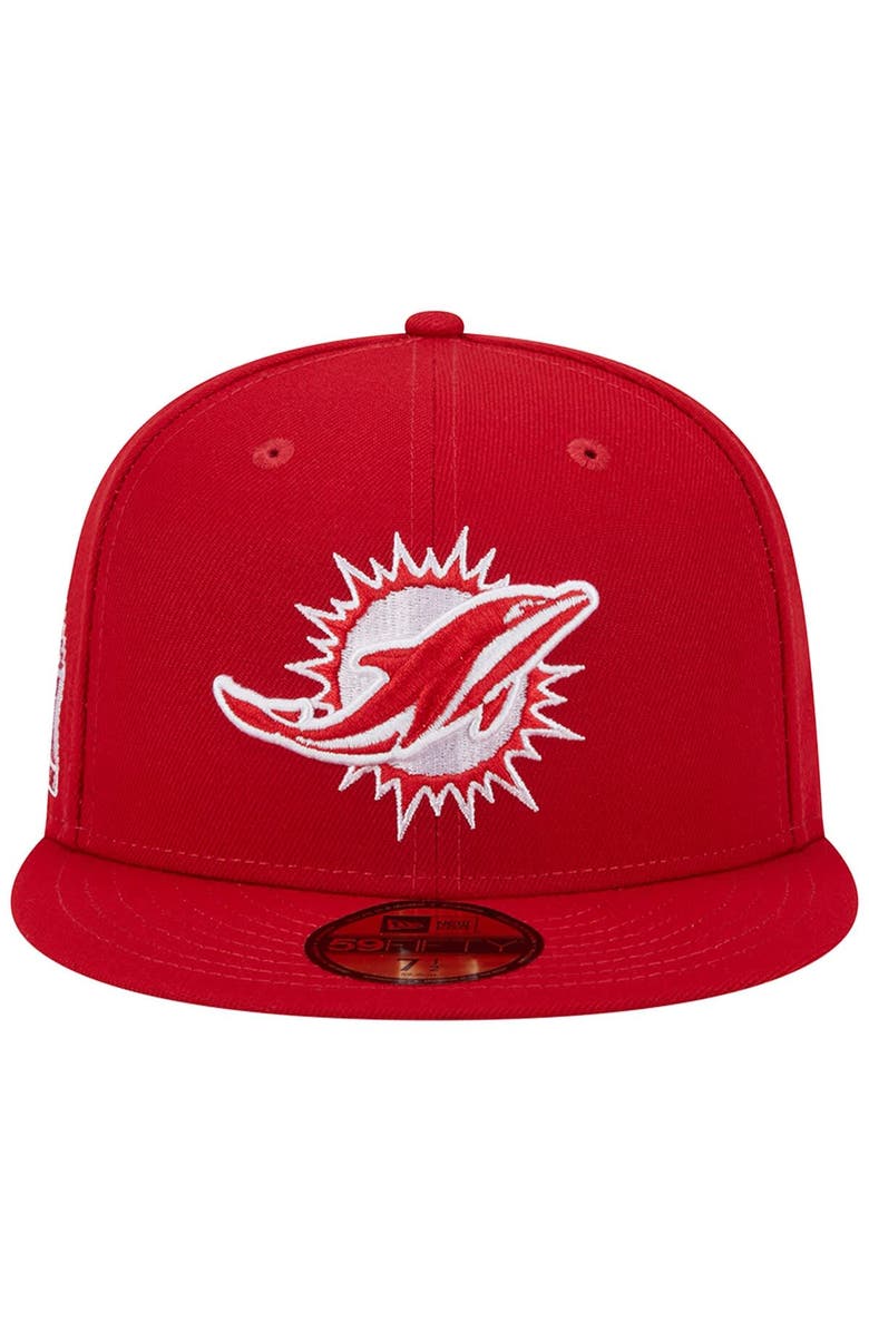 New Era Men's New Era Scarlet Miami Dolphins 1993 Hawaii Pro Bowl Main Patch 59FIFTY Fitted Hat, Alternate, color, Scarlet