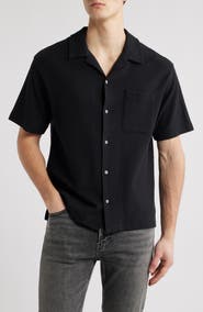 FRAME Relaxed Jacquard Camp Shirt