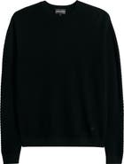 Emporio Armani Textured Virgin Wool Crewneck Sweater