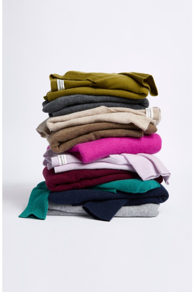 Cashmere V-Neck Sweater, Alternate, color, PURPLE VIOLA