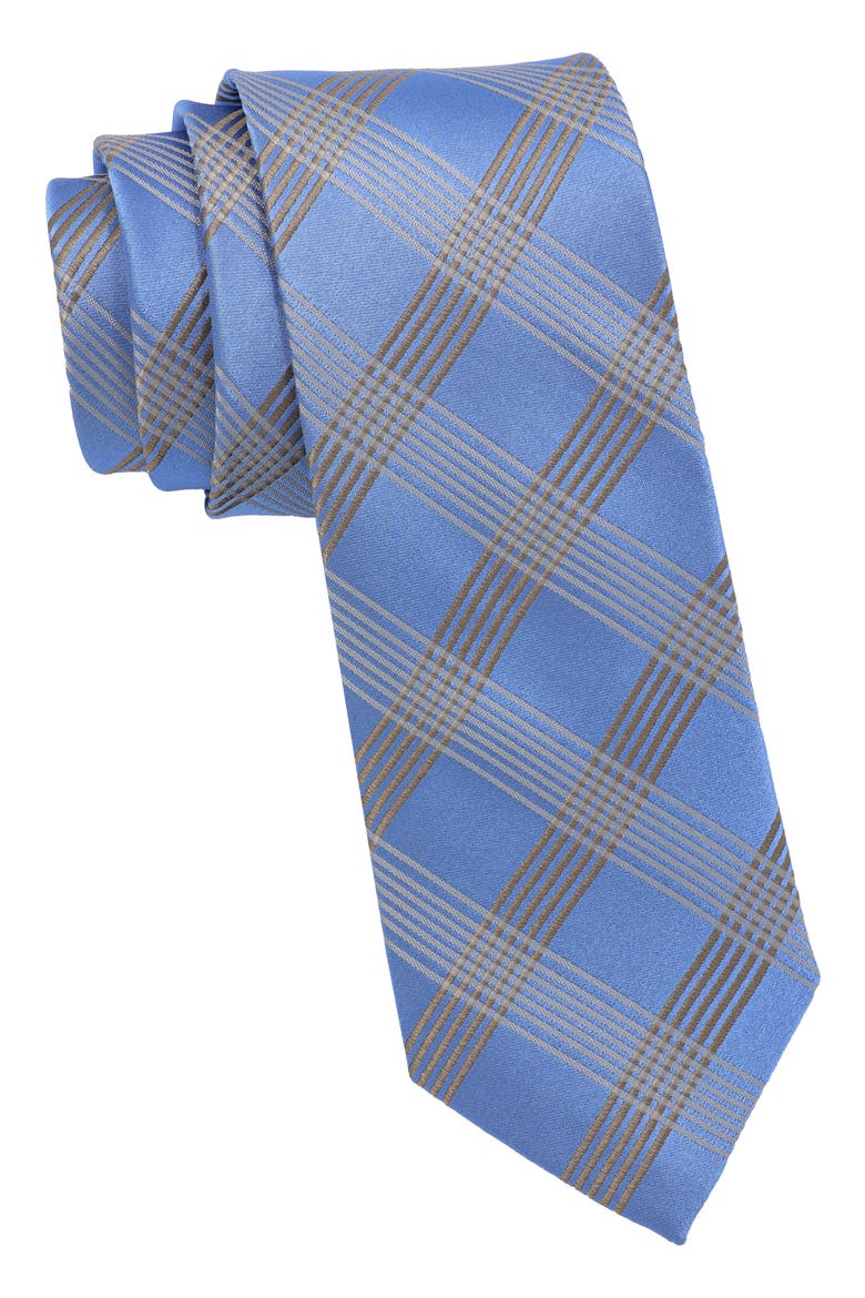 Plaid Tie, Main, color, LIGHT BLUE