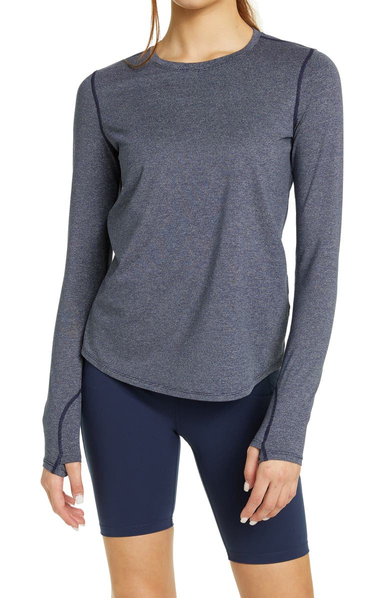 Zella Gen Long Sleeve Performance T-Shirt, Main, color,
