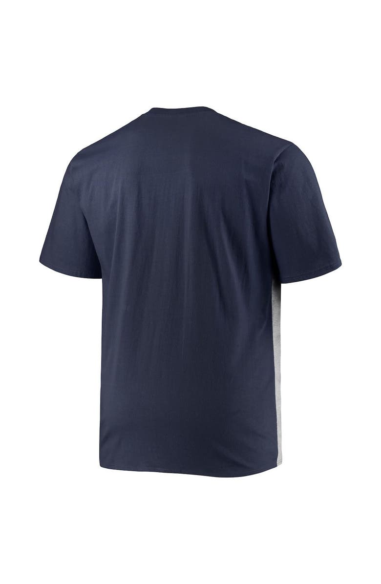 FANATICS Men's Fanatics Branded Navy/Heathered Gray New York Yankees Big & Tall Colorblock T-Shirt, Alternate, color, Navy