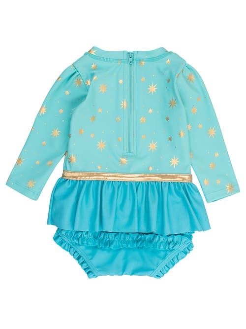 Rufflebutts Baby Girls Upf50+ Princess Long Sleeve Bow Skirted One Piece Swimsuit