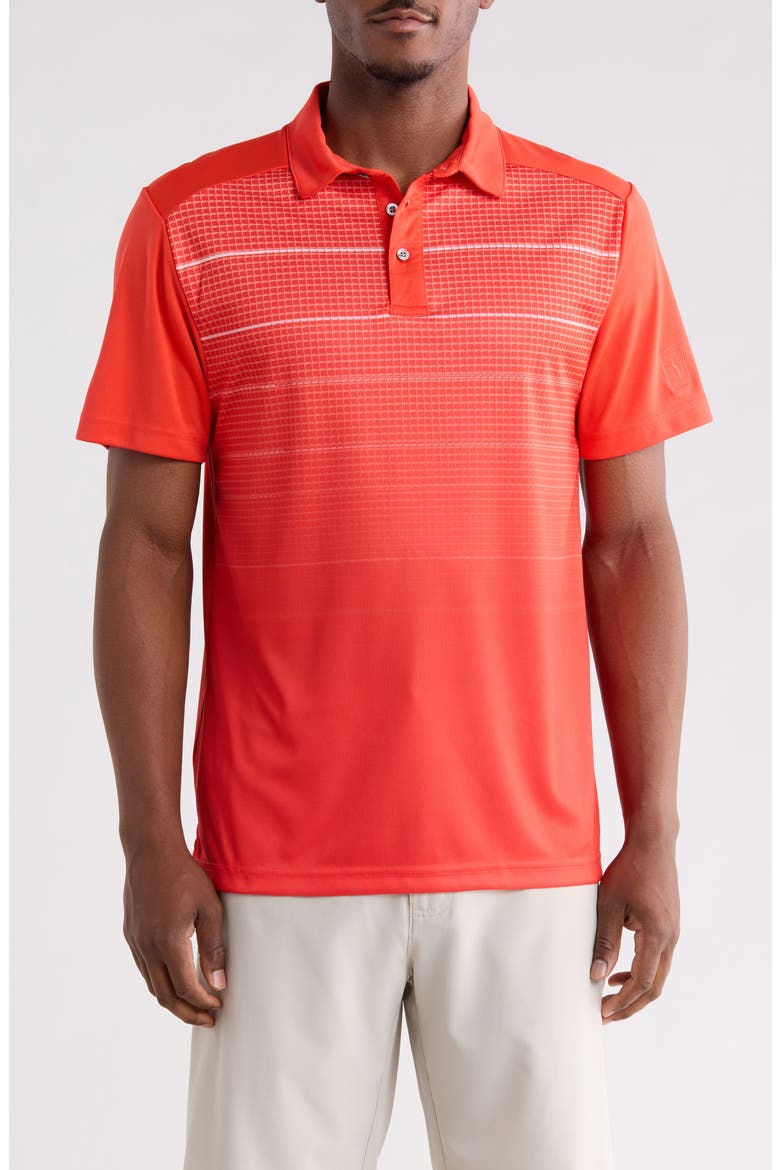 Horizontal Stripe Polo, Main, color, FIRELIGHT