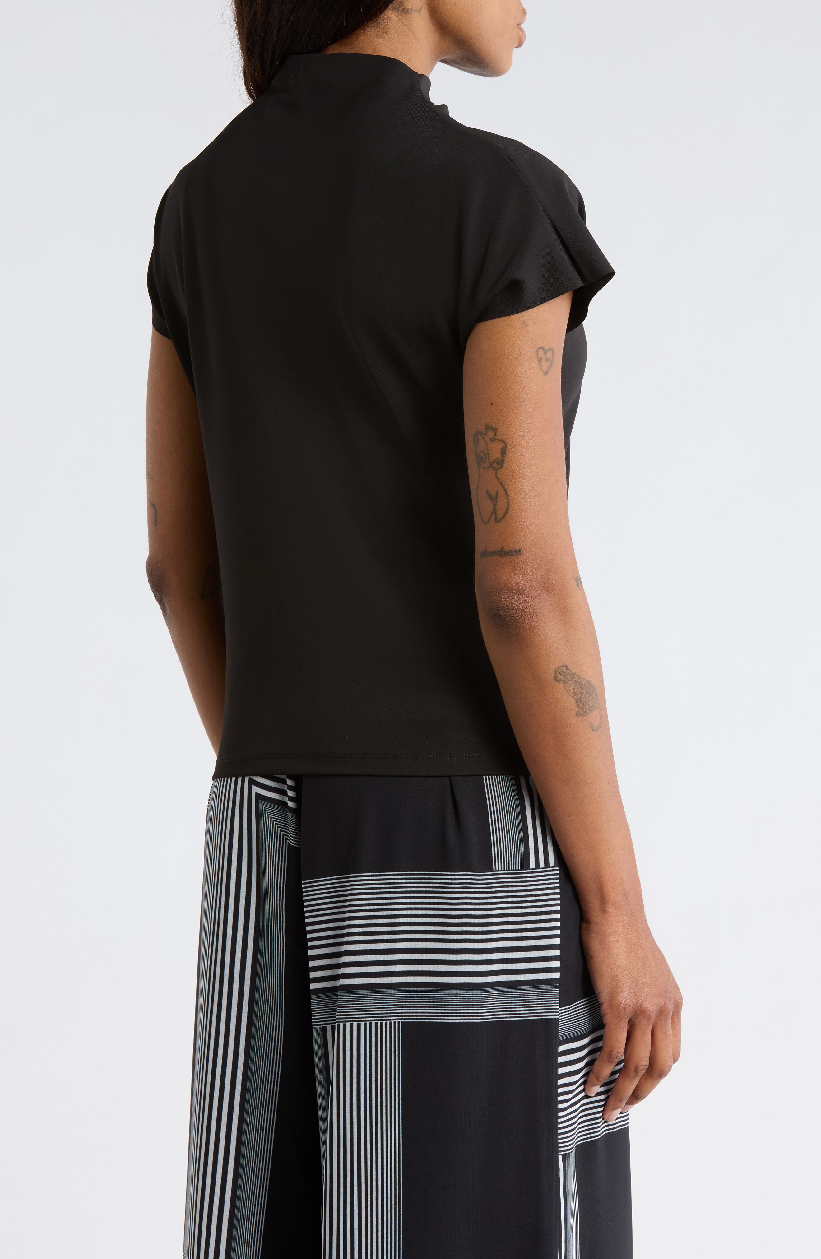 【unknown】super high neck draped shirt High Neck Draped Top (Women) | Nordstromrack