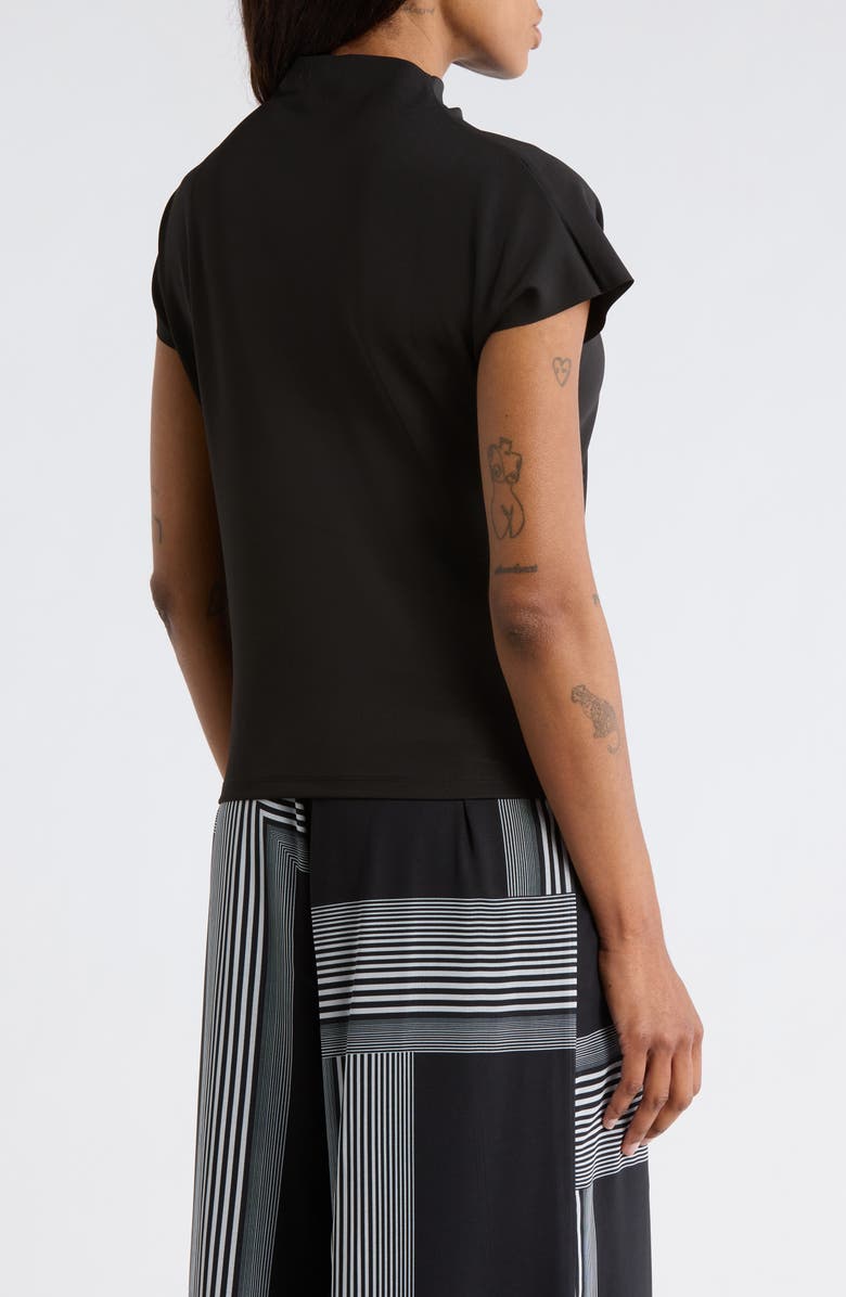 JASON WU High Neck Draped Top, Alternate, color, Black