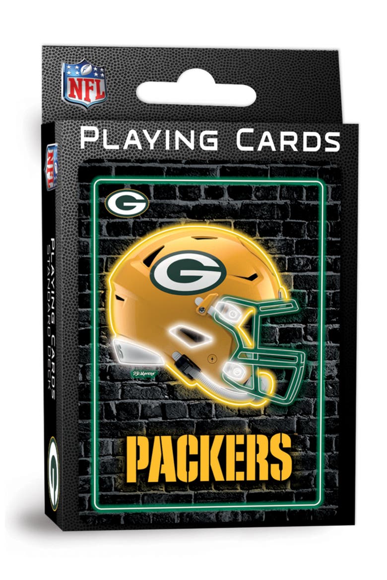 Green Bay Packers Neon Playing Cards, Main, color, Multicolor