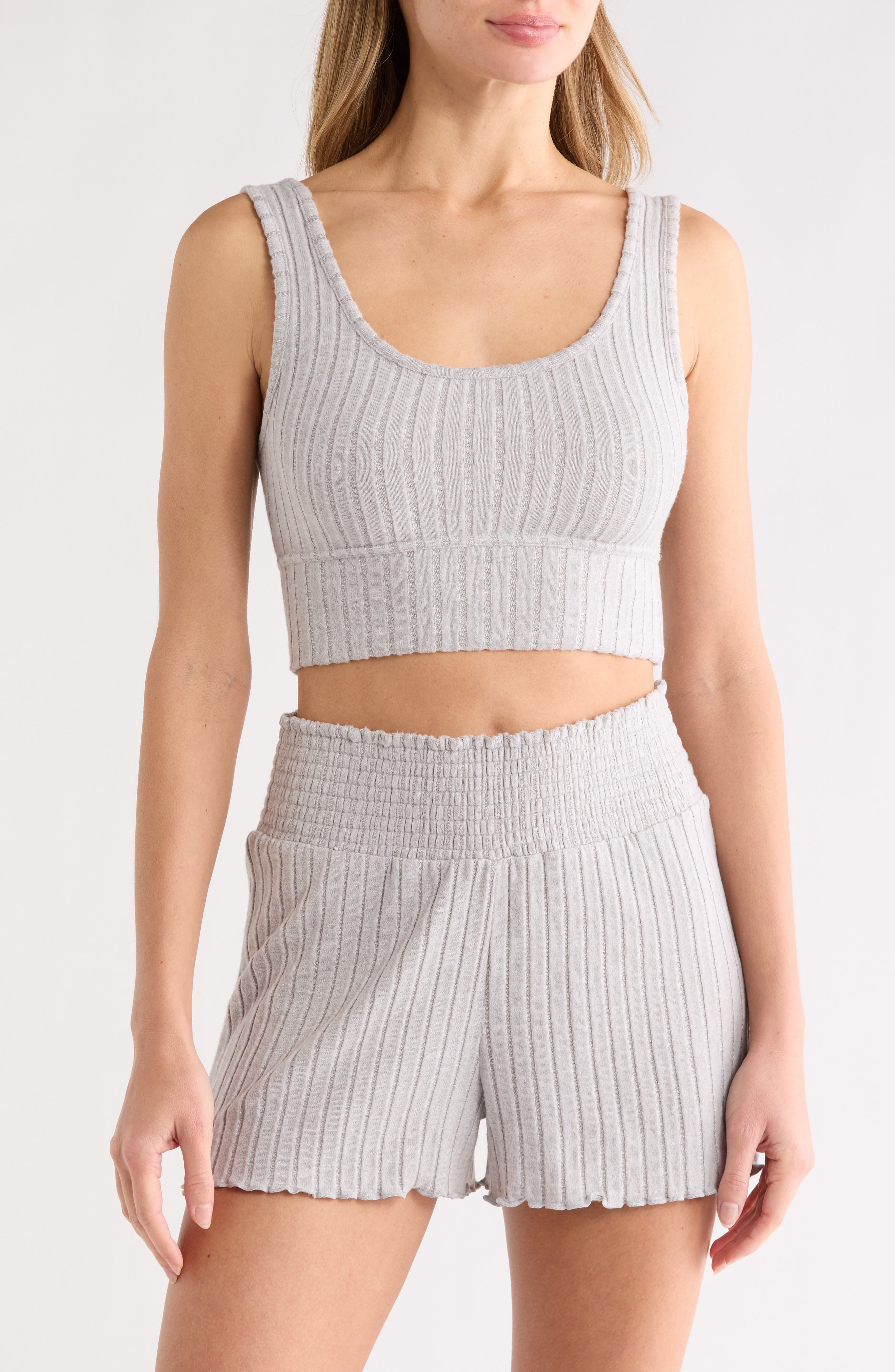 YOGALICIOUS Brushed Ribbed Short Pajamas