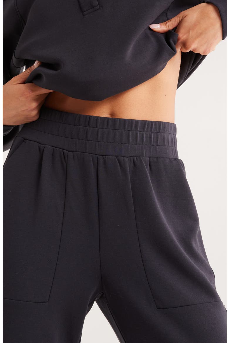 Soft Luxe High Waist Joggers, Alternate, color, BLACK
