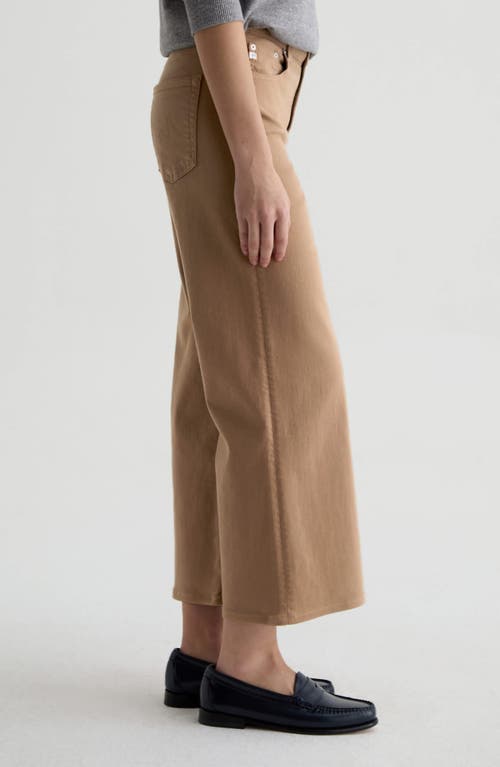 Ag Saige Mid Rise Ankle Wide Leg Jeans In Brown