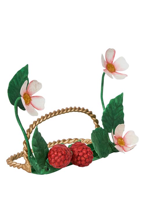 Juliska Meadow Raspberry Set Of 4 Card Holders In Multi