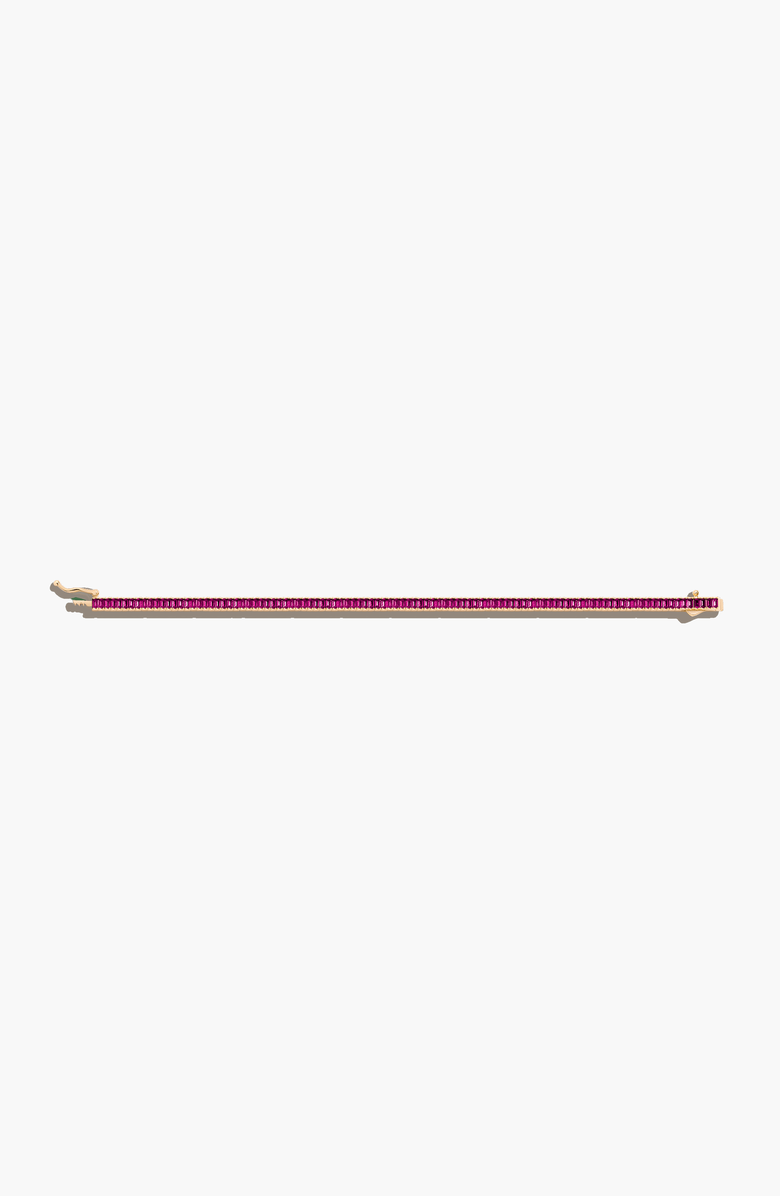 Aurate New York Lab Grown Red Ruby Baguette Tennis Bracelet, Alternate, color, Red Ruby