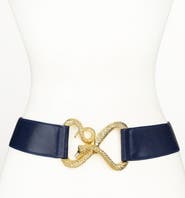 Raina Belts Snake Buckle Leather Belt