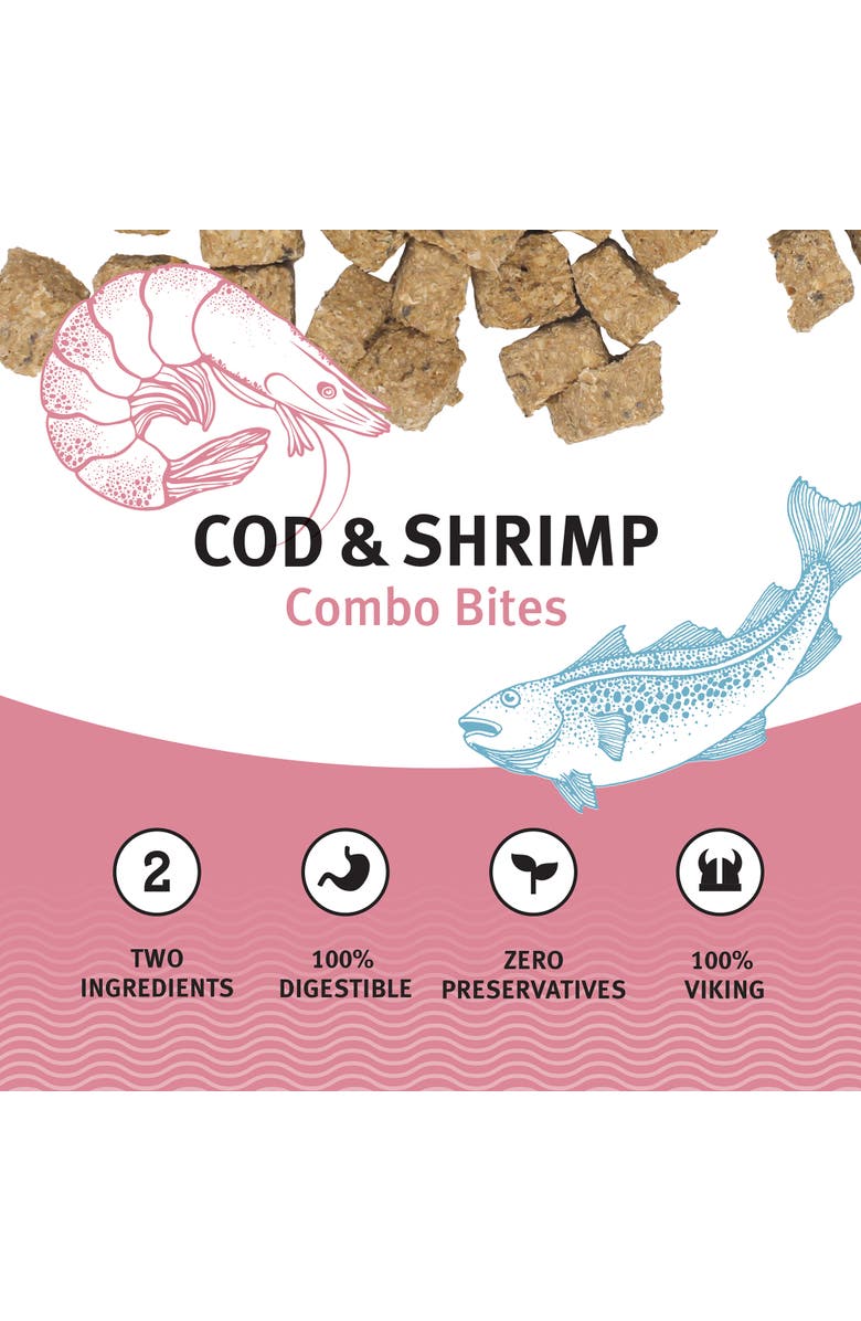 ICELANDIC+ Cod
Shrimp Combo Bites Dog Treat 3.0oz Bag, Alternate, color,