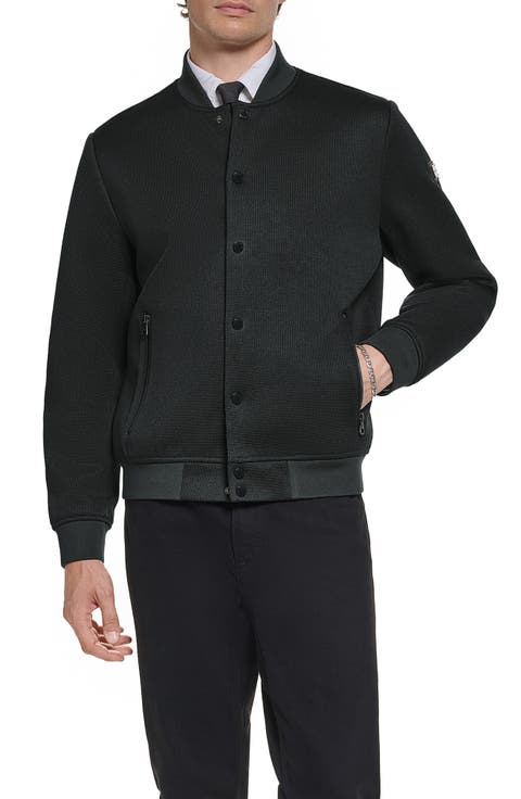 Textured Bomber Jacket