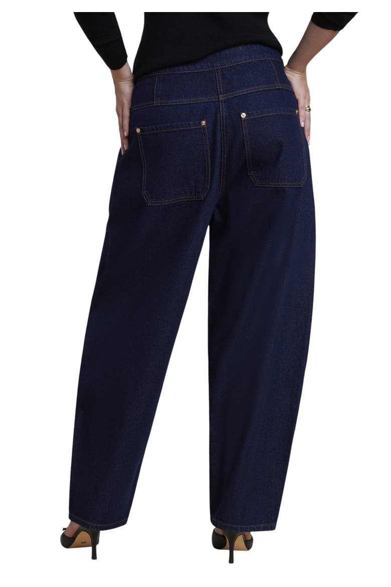 High Rise Pocket Barrel Jean (plus), Alternate, color, DARK RINSE