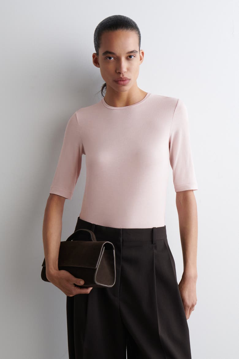 Slim Lightweight T-Shirt, Main, color, LIGHT PINK