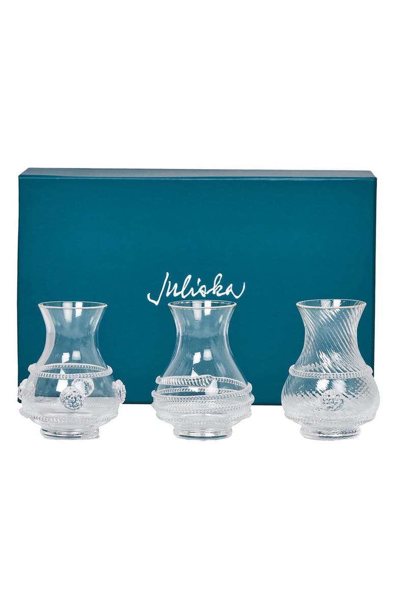 Juliska Set of 3 Mini Vases, Alternate, color, Clear