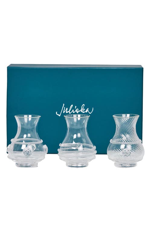 Juliska Mini Vase Trio In Clear