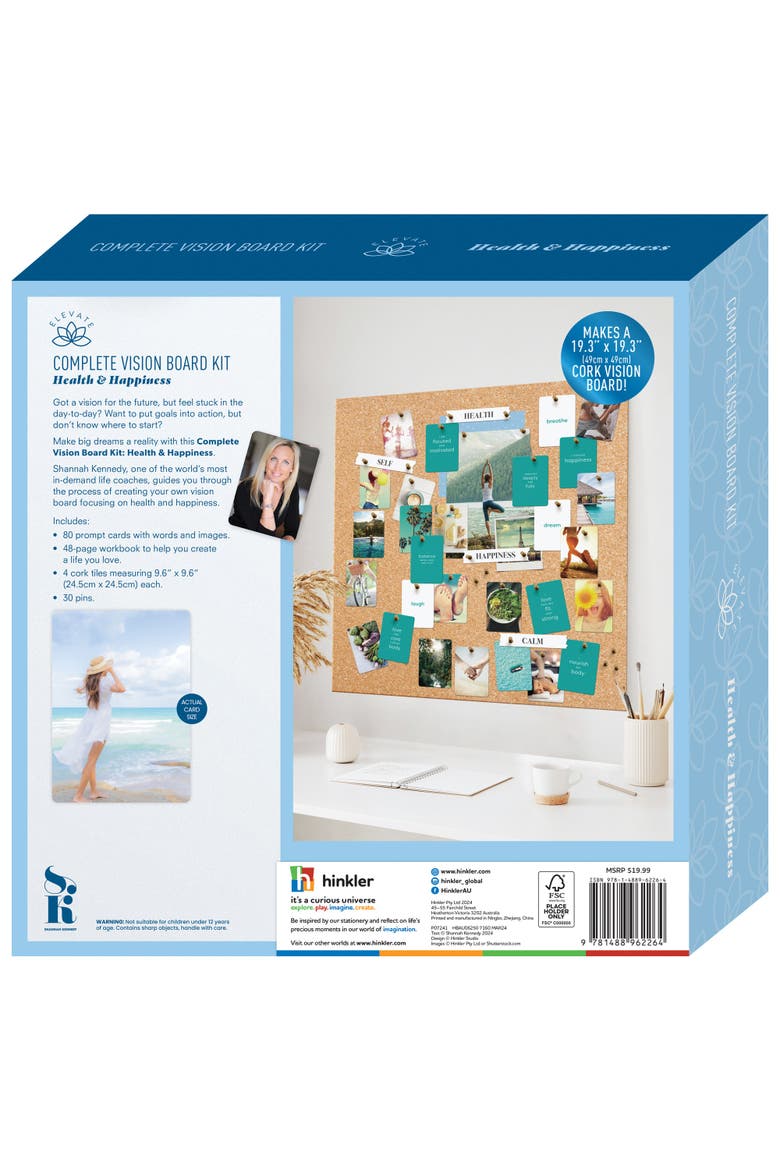 Complete Vision Board Kit, Health & Happiness, Wellness Goal Setting, Alternate, color, Multicolored